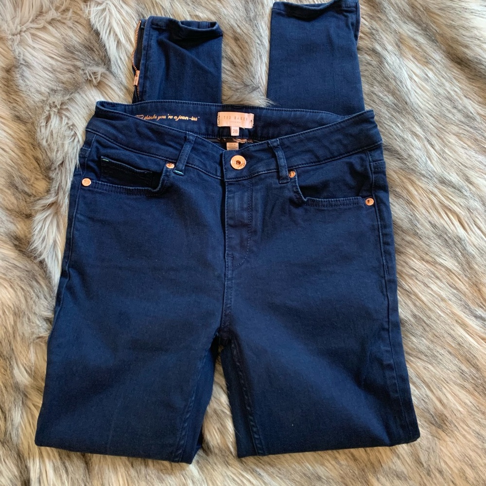Ted Baker ankle zip skinny jeans